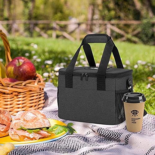 image for Trunab Reusable 6 Cups Drink Carrier for Delivery Insulated Drink Cadd