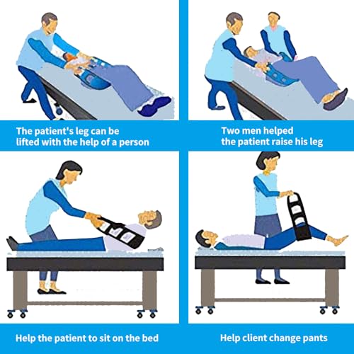 Cinturón de transferencia para pacientes - Cinturón de marcha con asas, diseño antideslizante, tela Oxford, ideal para traslado de personas mayores y personas con discapacidad