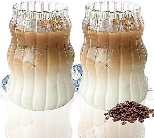 ElbFuchs Latte Macchiato Gläser 6x400ml | Doppelwandige Thermogläser | Mit Edelstahl-Löffeln