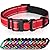 Taglory Reflective Nylon Dog Collar with Safety Buckle, Adjustable Pet Collars with Soft Neoprene Padding for Medium Dogs, Red