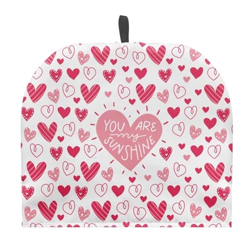 Rweroyiu Valentine's Day Teapot Cover for Kitchen, Custom Tea Pot Decor Tea Cozy for Home Decorative, Portable Kettle Cover Resuable Tea Cozies for Teapot Gifts for Coffee Drinkers Pack of 1