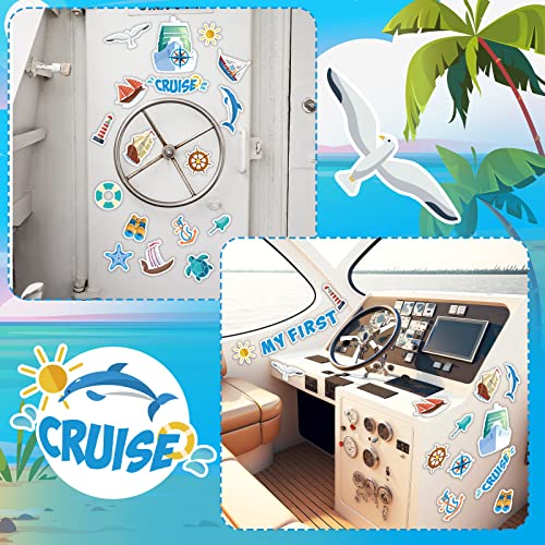 20 imanes decorativos para puerta con temática de crucero miniatura 6