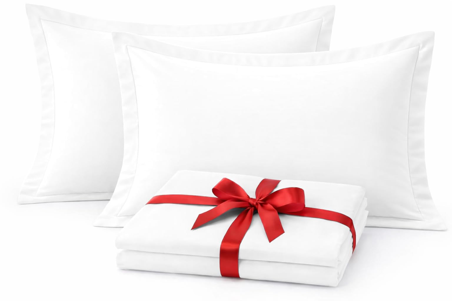 Cotton Delight Pillow Shams Set of 2 – Standard Size 20x26, 600 Thread Count 100% Natural Cotton, Envelope Closure, Decorative Pillow Covers with 2