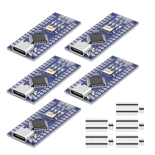 Lampe per Klatschen an und ausschalten mit dem Arduino 5PCS Nano Modul mit CH340 Mikrochip, 5V/16MHz Nano Board Kompatibel mit Arduino IDE(Type C Port)