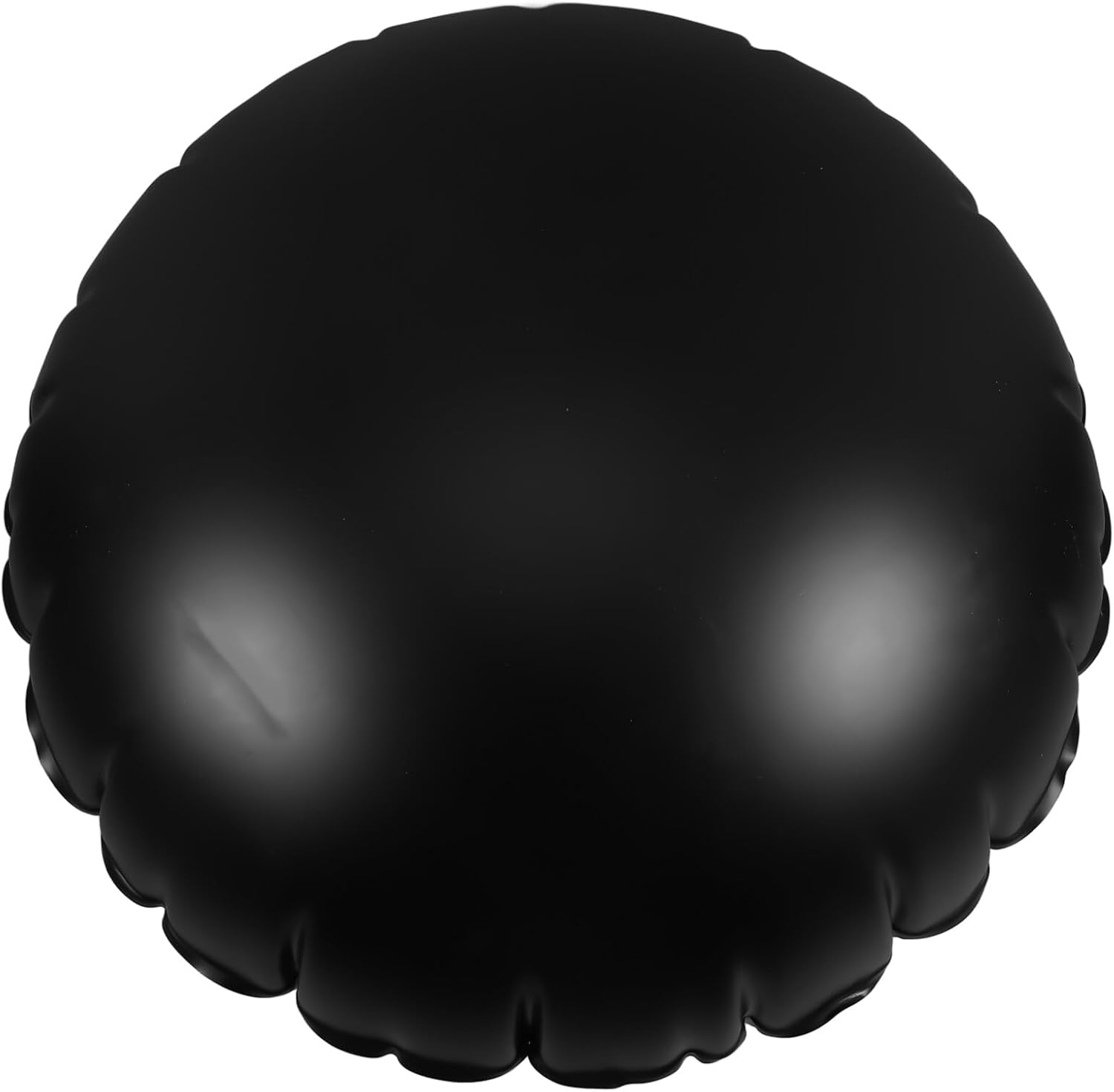 Inflatable Camping Pillow Round Cushion PVC Travel Pillow Thickened Portable Black for Outdoor Hiking Plane Use