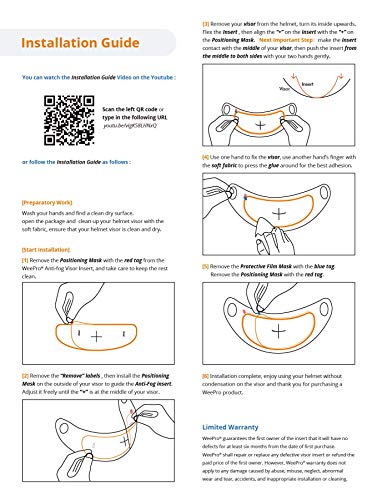 Universal Helmet Shield Anti Fog Film,Clear Visor Lens Insert Fog Resistant 3.7" X 10.7" #TOP5