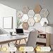 Hexagon Cork Bulletin Board Tiles 10 Pack 12'' x 10'' Adhesive Small Cork Board, Cute Pinboard with 35 Colorful Pins Small Cork Boards for DIY Office Home Classroom Decor Supplies