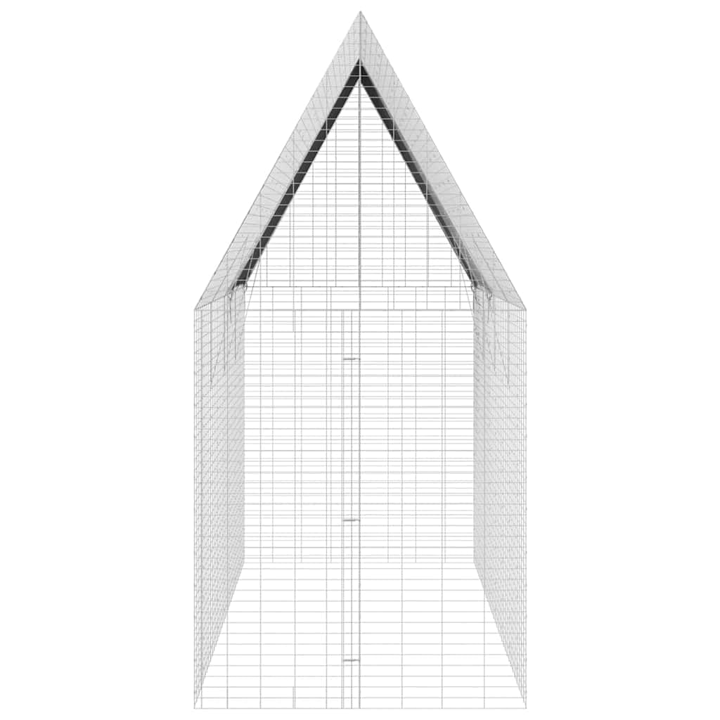 Zewnętrzna klatka dla królików ze stali ocynkowanej 400 x 100 x 210 cm