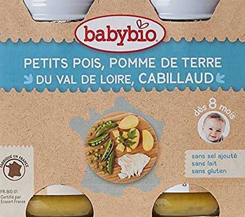 Babybio Pots Pomme de Terre du Val de Loire/Cabillaud 400 g