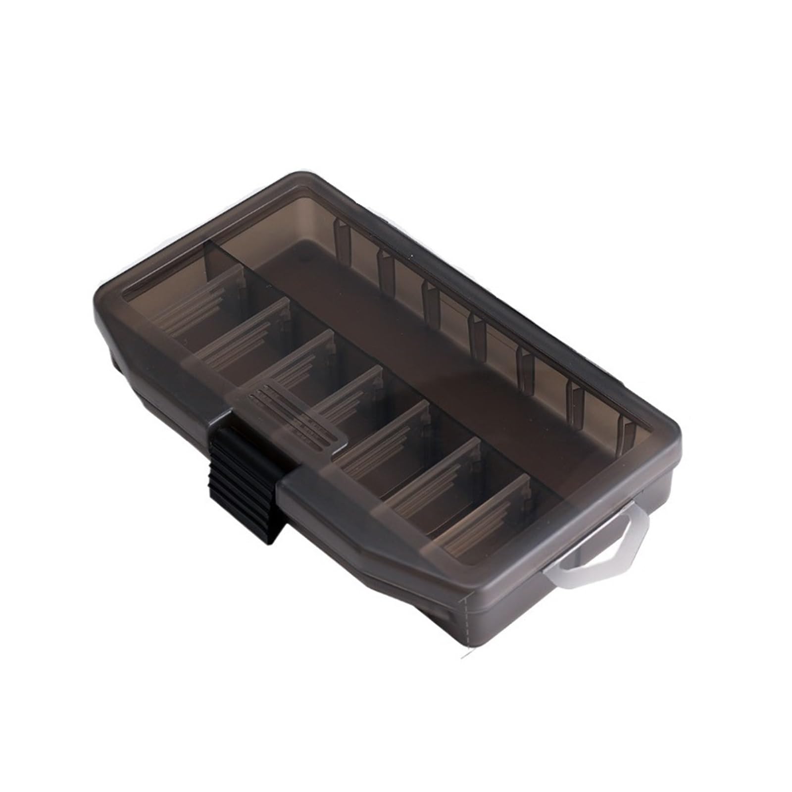 Caja De Pesca Resistente Caja De Aparejos, Caja Organizadora De Pesca, Bandeja De Aparejos, Caja De Almacenamiento De Plástico Transparente Con Divisores Caja De Pesca Almacenar(Black)
