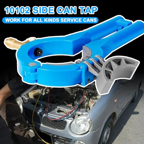 10102 Side Can Tap para R12 y R134A con válvula y montaje 3-en-1 miniatura 2