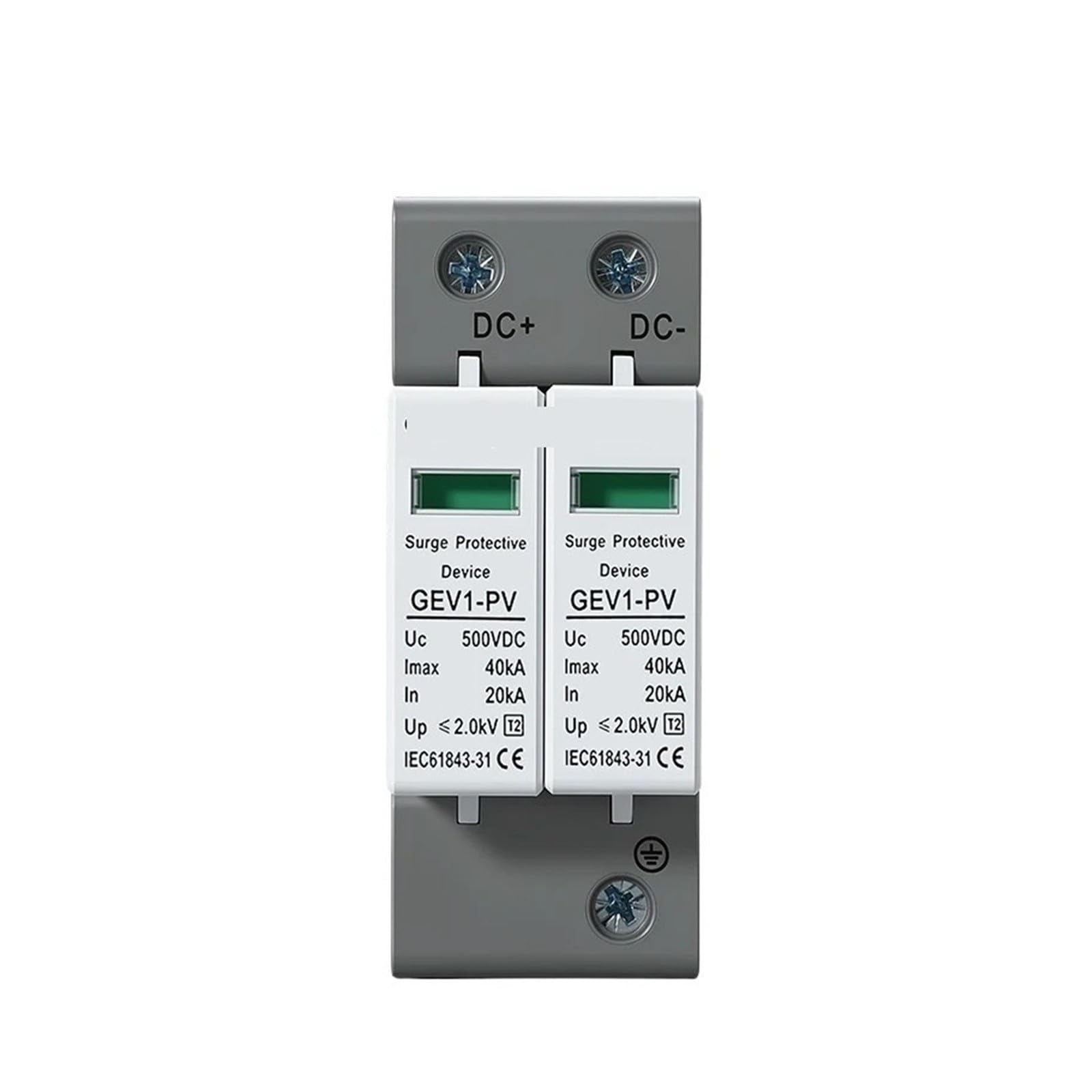 2P DC 800V 1000V 20KA 40KA PV odgromnik fotowoltaiczny