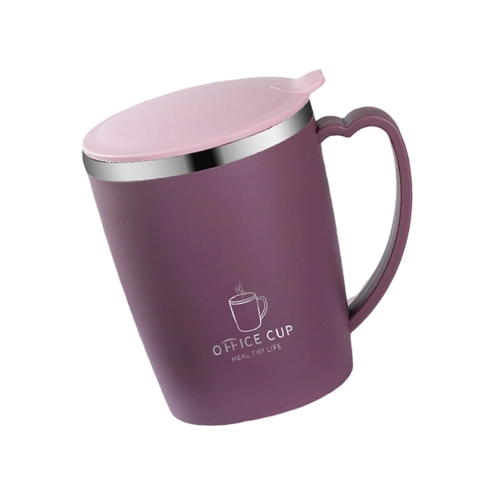 Buxuaaaa Coffee Mug with Lid and Handle Stainless Travel Cup Vacuum Heat Insulation Water Bottles Portable Stainless Drinkware