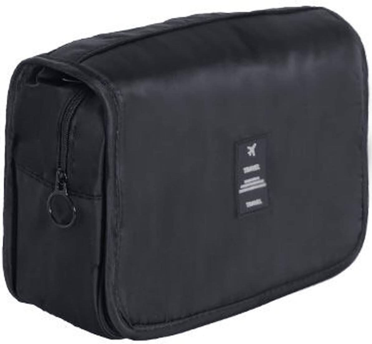 flywind Travel Hanging Toiletry Wash Bag,Folding Waterproof Makeup Cosmetic Bags Organizer for Women Ladies Girls (Black)-picture-39