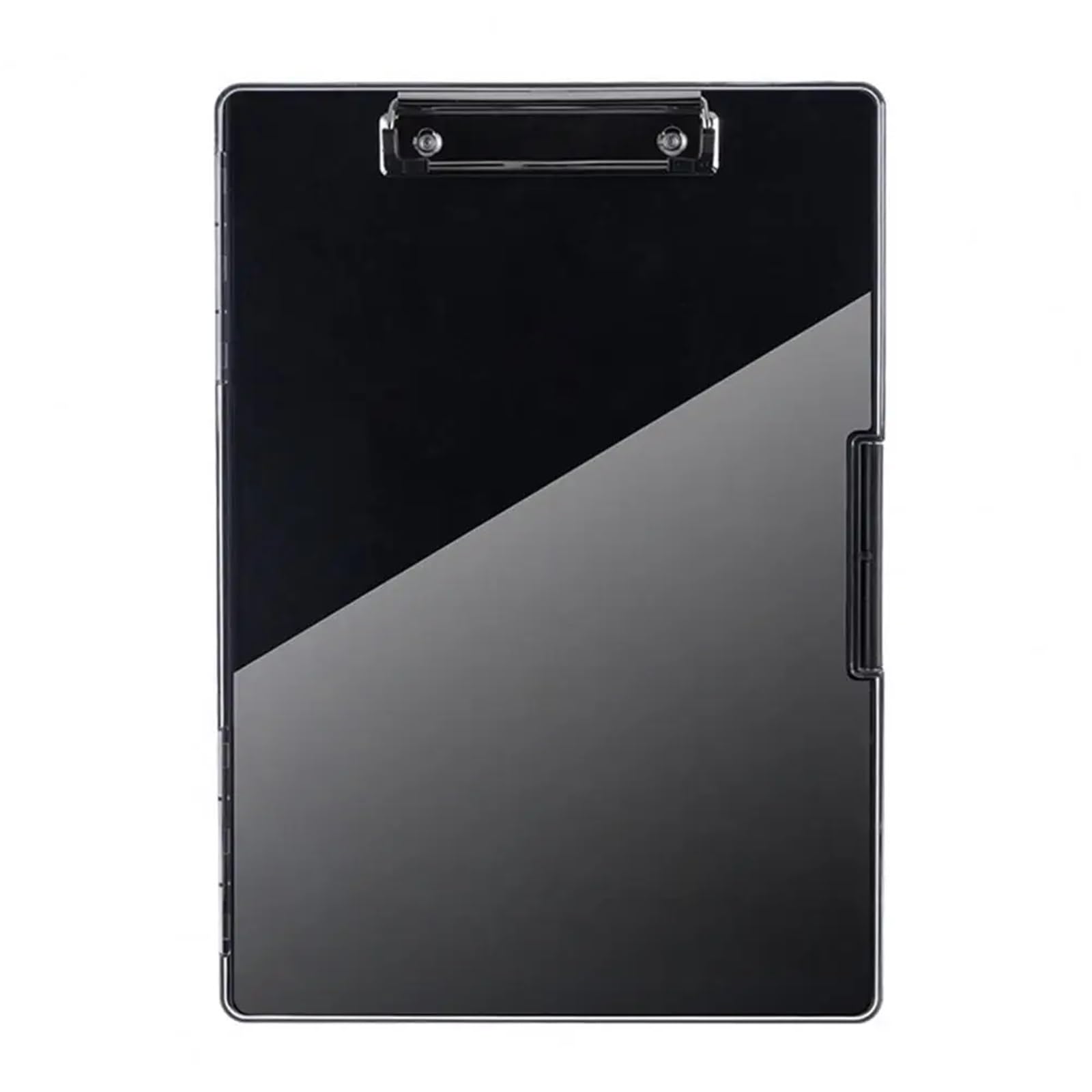 Lavagne per appunti in acrilico, 2 pezzi di fermagli for apertura laterale a doppio strato for ufficio, con custodia for penna, cartella for infermieri, forniture for ufficio for azienda(Black)