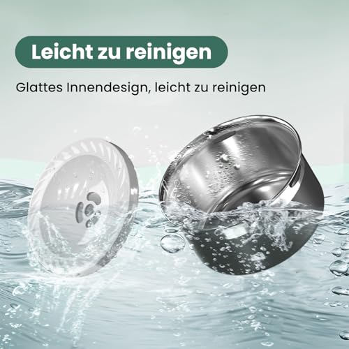 Gardner Pet Wassernapf Hund ohne Sabbern, 3,85L Edelstahl Hundenapf Auslaufsicher, Anti-Verschluck-Wasser für große Hunde, Für Innen, draußen geeignet, Verhindert Tropfen, Schwarz