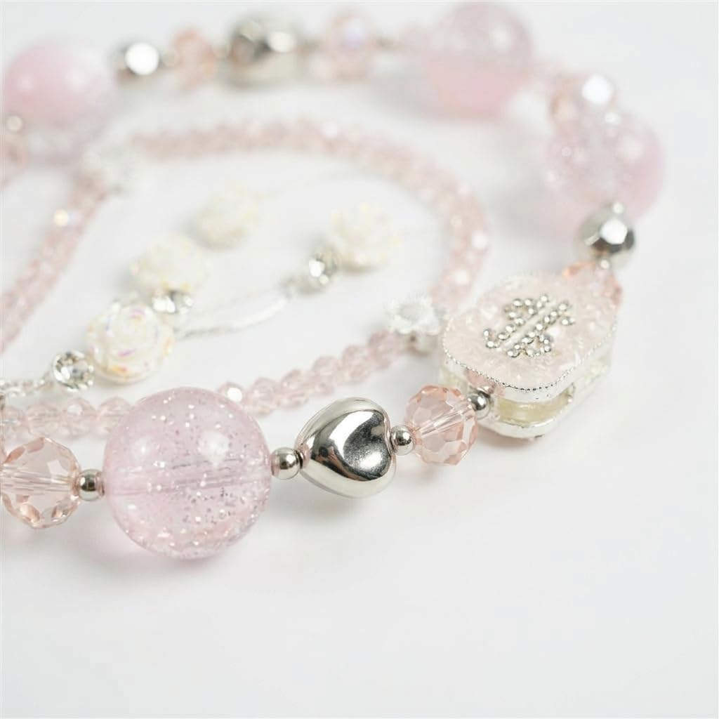 Bloomish Phone Charm, Crystal & Rhinestone Bow Beads Strap - Wristlet Lanyard for Women, Sparkly Bling Cellphone Chain, Purse, or Keys Elegant Accessory & Gift