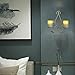 GiveU 3 in 1 Lighting Chandelier, Metal Wall Sconce Set of 2, Table Centerpiece for Indoor or Outdoor, Chain and Candles Included, White