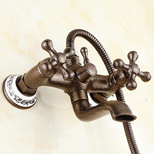 Robinets de douche vintage eau chaude froide avec kit baignoire