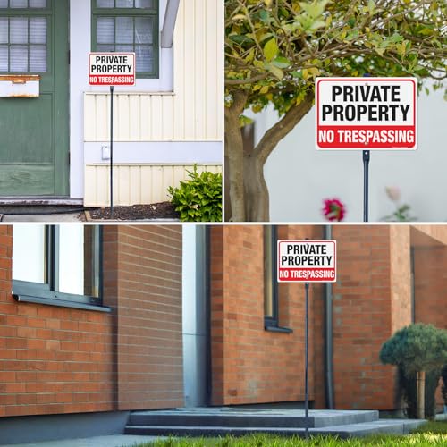 Panneau No Trespassing extérieur rigide résistant décoloration et rouille - 7