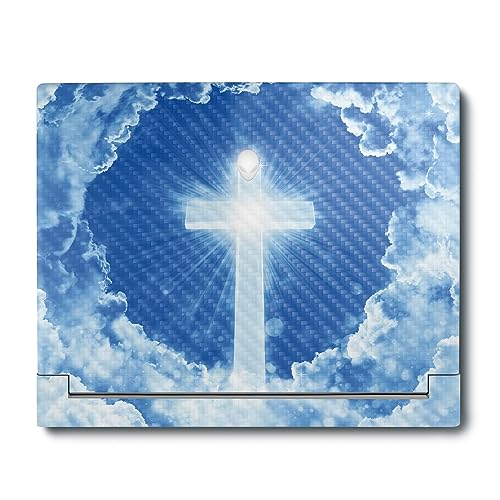 Image of MightySkins Carbon Fiber Skin Compatible with Alienware X16 R1 (2023) Full Wrap Kit - Faith Clouds | Protective, Durable Textured Carbon Fiber Finish | Easy to Apply & Change Styles | Made in The USA