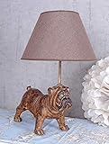 Gesamthöhe ca.50 cm Stilvolle Tischleuchte Mops kolonialstil Vintage CW044 Palazzo Exklusiv