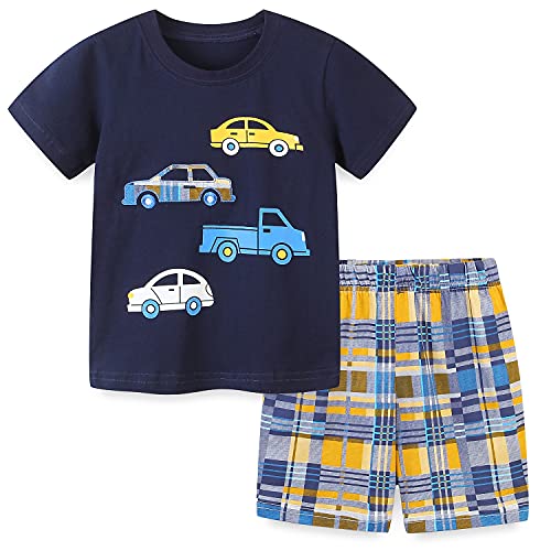Image of Bumeex Toddler Boy's Short Sleeve T-Shirt and Short Outfit Set 2-7T
