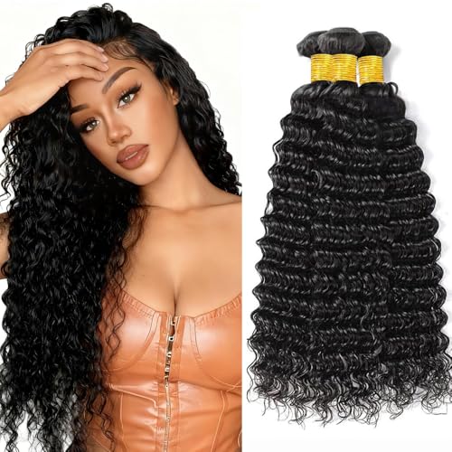 300g Deep Curly Bundles Human Hair Loose Deep Wave Bundle