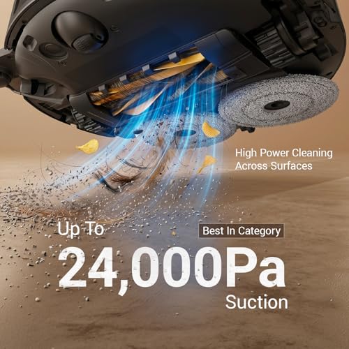 Image of Mova V50 Ultra Complete Robot Vacuum Cleaner with 24,000 Pa Suction, Thermal DuoSolution Floor Wash, Lift Navigation & Obstacle Crossing up to 6 cm - Black