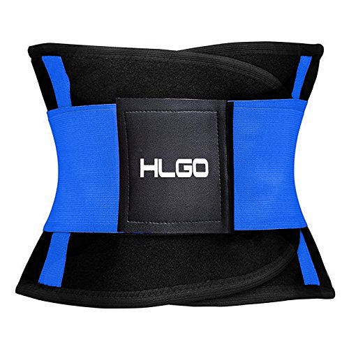 HLGO Hombre de Ajustable Transpirable Cerveza Vientre Cintura Cinturón Elástico Barriga para Adelgazar Azul, XL