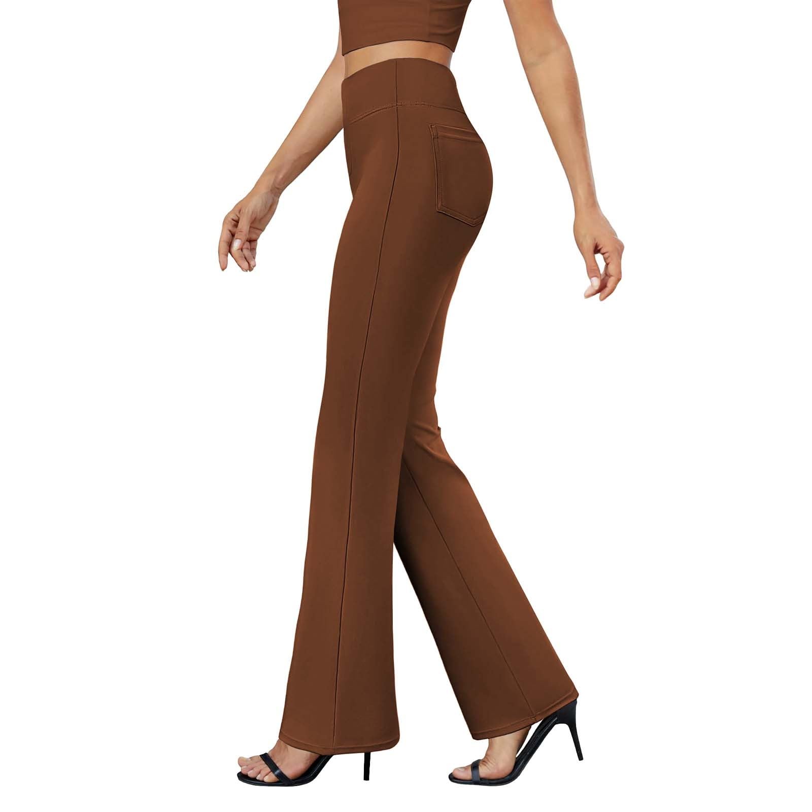 Womens Pants Business Work Dress Pants Casual Slacks High Waist Stretchy Trousers Pull On Office Pants with Pockets