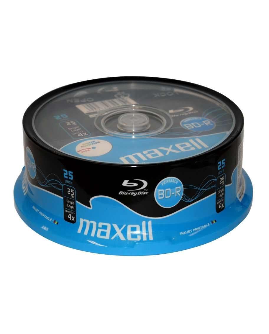 Maxell - 25 x BD-R - 25 Go (135 Minutes) 4X - Surface Imprimable Large - Spindle