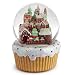 Roman Gingerbread Village Train 120MM Musical Glitterdome Water Globe Plays We Wish You a Merry