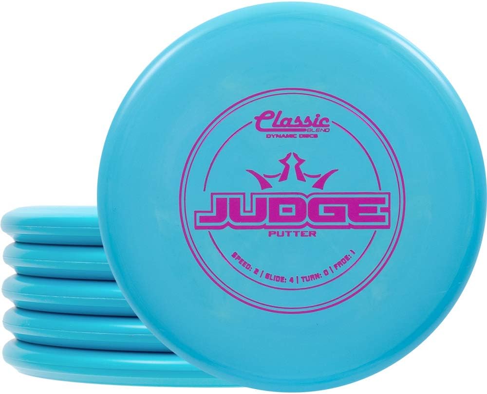 Dynamic Discs Judge Disc Golf Putter, Men and Women Frisbee Golf Putter Set, 170g+, Discs Golf Color & Stamp Will Vary, 5 Pack
