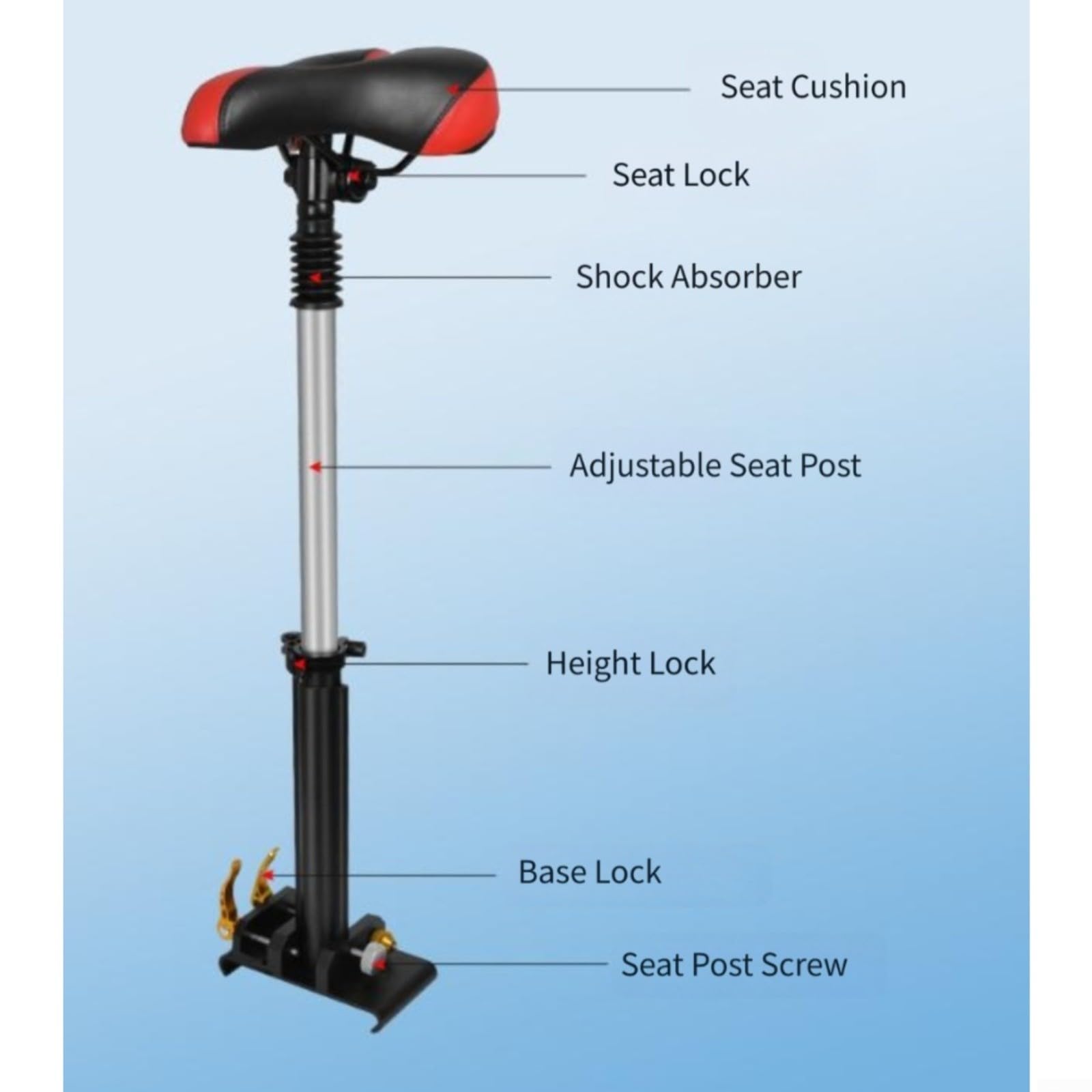 Siège de scooter électrique réglable pour M365/PRO