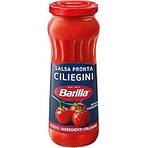 Barilla Salsa Pronta Ciliegini con Pomodori Ciliegini 100% Italiani, Senza Conservanti e Zuccheri Aggiunti, 300 g