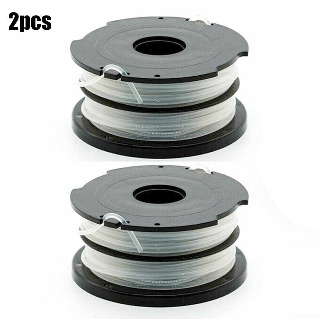 Bobine de Rechange pour Fil de débroussailleuse, Lot de 2 bobines et Fils de Rechange for Coupe-Bordures Black & Decker GL315 et Autres