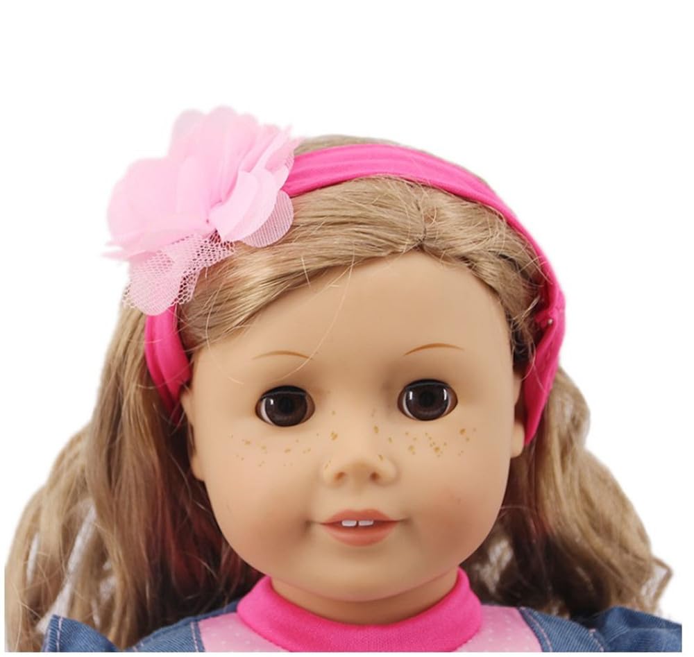 NIXNUT Doll Clothes Outfit Jeans Overalls T-Shirt for American Girl Doll 18-inch, free size - Image 4