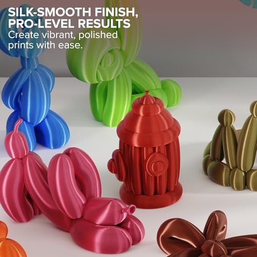 Image of Polymaker Panchroma Silk PLA Filament 1.75mm 1kg, Shiny Red, New and Improved Formula, Better Strength, Printing Speed and Clog-Free. Works in Most FDM and Multicolor 3D Printers.
