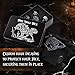 Metal Polyhedral DND Dice Set (7 Black and Blue Game Dice Plus Custom Tin Case) Dire Wolf Dice Gift Set for Role Playing RPG Like Dungeons and Dragons D&D, Pathfinder, Magic The Gathering MTG Games