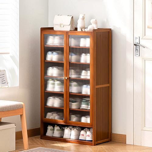 Meuble à chaussures compact marron pour optimiser les couloirs étroits - 2