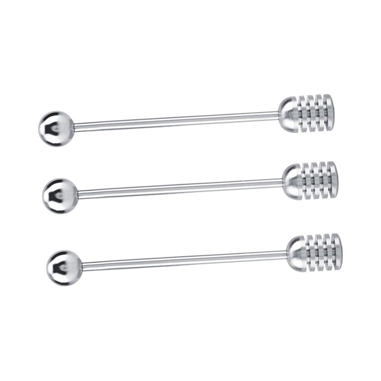 FELTECHELECTR Set of Stainless Steel Honey Dippers Honey Stirrer Syrup Stirrer for Easy Baking