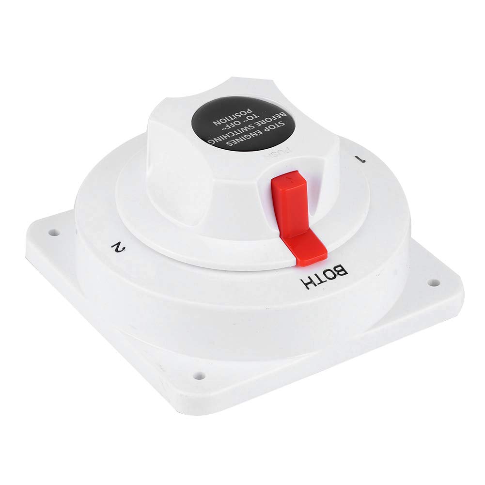 Sélecteur de batterie 300A, design compact durable, alimentation à double batterie pour bateaux, camping-cars, matériau ABS