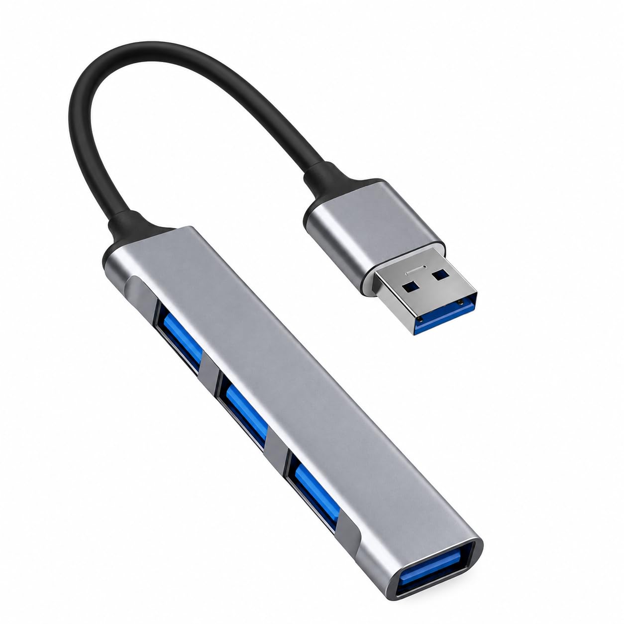 Hub USB 3.0 (4 Portas) Extensor Adaptador 4 em 1 Multiportas SuperSpeed 5Gbps em Alumínio