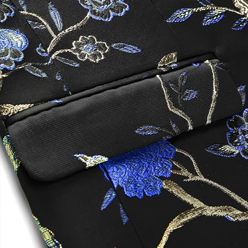 Men's Floral Tuxedo Suit Jackets Button Slim Fit Casual Sport Coats Stylish Wedding Banquet Tuxedo Jackets4