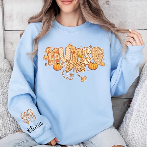 Custom Nurse Sweatshirt, Personalized Medical Crewneck with Name and Title, Gift for Nurses, Nursing School3