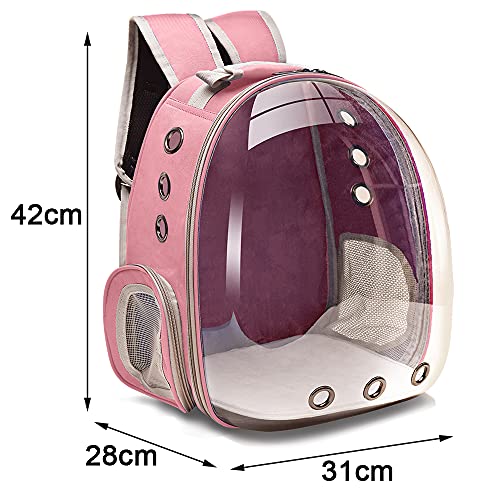 Mochila para mascotas portátil sin estrés con cápsula espacial gris 3