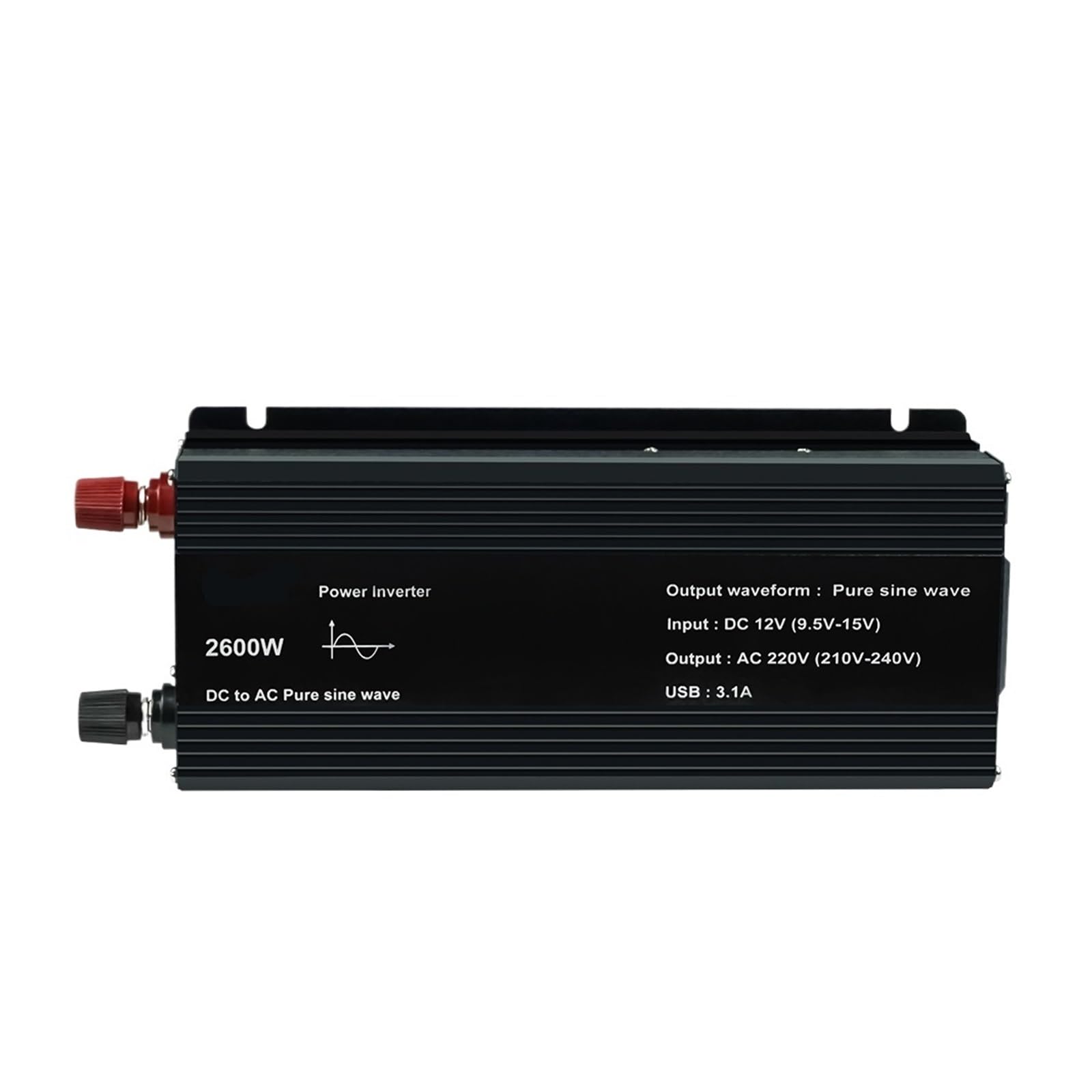 Inversor Foval de onda sinusoidal pura 12V 220V 1500/2200/2600W UE/Universal Convertidor potente para autocaravana, viaje al aire libre (1000W,12V_220-230V_Universal)