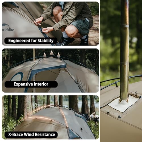 Carpa windhike para 2 personas, 4 estaciones, ultraligera miniatura 5