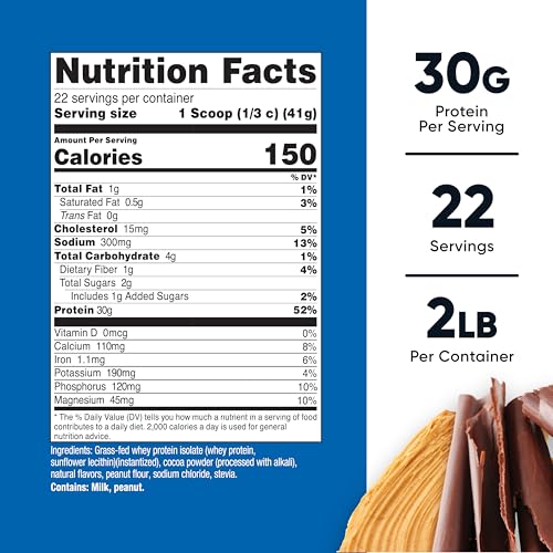 Image of Nutricost Grass-Fed Whey Protein Isolate Powder (Chocolate PB) 2LBS